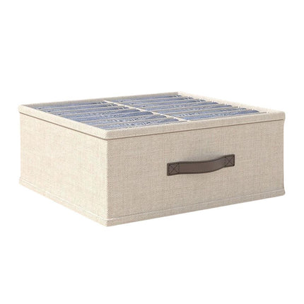 Closet Organizers Storage Bins Portable Washable Organizer for Clothing Socks - Beige-24 Grids.