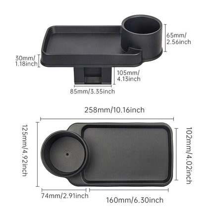 Car Storage Box Clip In Cup Holder Multifunctional Vehicle Seat Side Organizer.