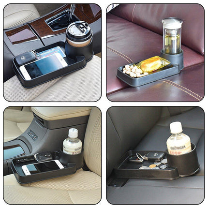 Car Storage Box Clip In Cup Holder Multifunctional Vehicle Seat Side Organizer.