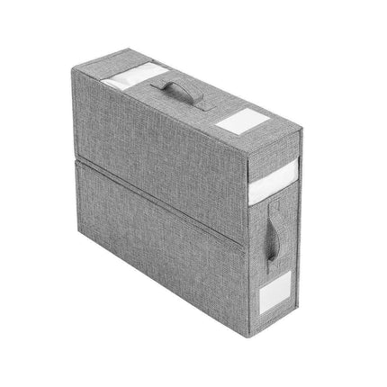 Fabric Storage Box Set Bedding Organizer Closet Blanket Quilt Storage Containers - Cream.
