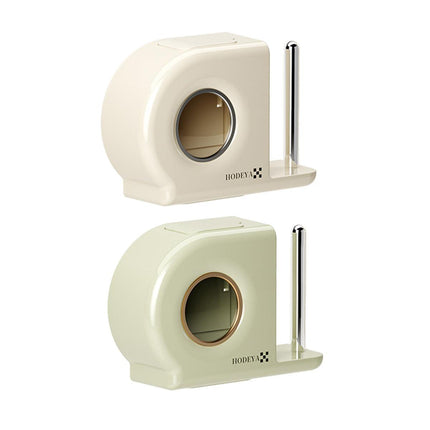 Wall Mounted Kitchen Storage Rack for Plastic Bags Rags Film Organizer Box Use - Green.