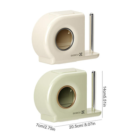 Wall Mounted Kitchen Storage Rack for Plastic Bags Rags Film Organizer Box Use - Green.