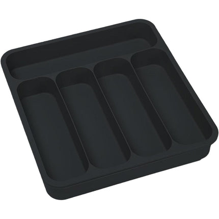 Expandable Cutlery Drawer Organizer Adjustable 6 Slot Kitchen Utensil Tray - Grey.