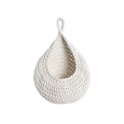 Cotton Rope Woven Storage Basket Wall Mount Fruit Vegetable Organizer Container - XL.