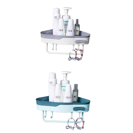 Bathroom Corner Shower Shelf Shampoo Soap Caddy Holder Rack Storage Organiser - White.