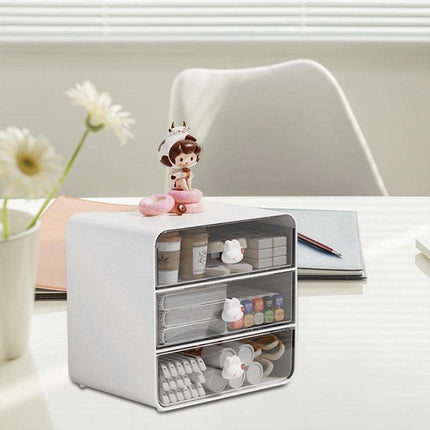 3 Tier Desktop Organizer Drawer Shelf for Office and Home Storage Supplies.
