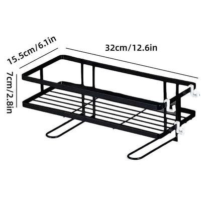 Storage Rack 1Tier Space Saver Over The Toilet Steel Bathroom Shelf Organizer - White.