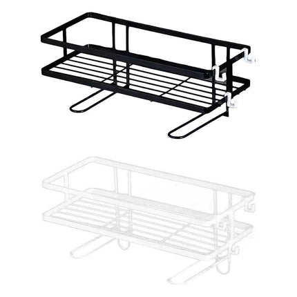 Storage Rack 1Tier Space Saver Over The Toilet Steel Bathroom Shelf Organizer - White.