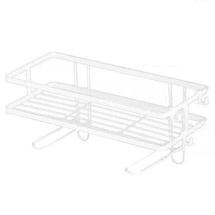 Storage Rack 1Tier Space Saver Over The Toilet Steel Bathroom Shelf Organizer - White.