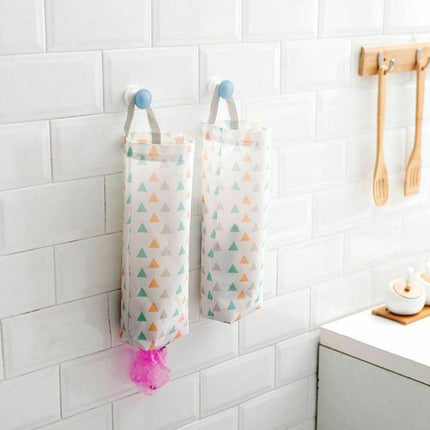 Plastic Bag Bags Hanger Organizer Storage Kitchen Trash Garbage Dispenser Holder - Green.