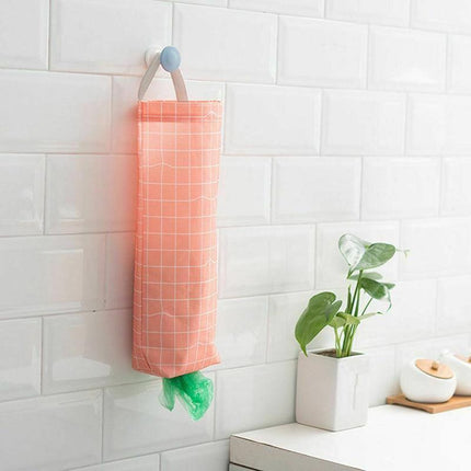 Plastic Bag Bags Hanger Organizer Storage Kitchen Trash Garbage Dispenser Holder - Red.