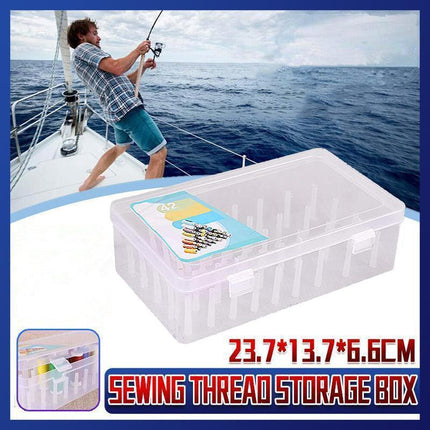 42 Spool Sewing Thread Storage Box Embroidery Bobbin Case Holder Organizer.