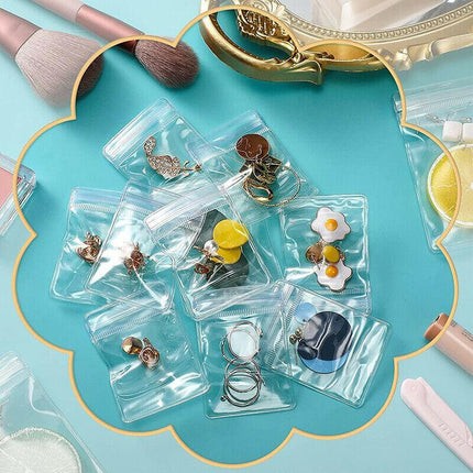 30X Transparent Jewelry Storage Book Small Plastic Gifts Reclosable Jewelry Bags.