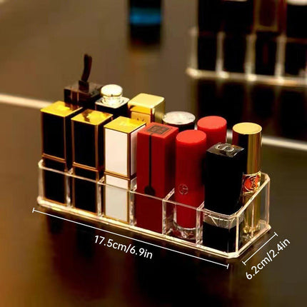 Desktop Transparent Storage Organizer Box Multi-Compartment Display Rack Holder - 9 grids.