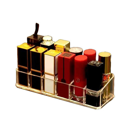 Desktop Transparent Storage Organizer Box Multi-Compartment Display Rack Holder - 9 grids.