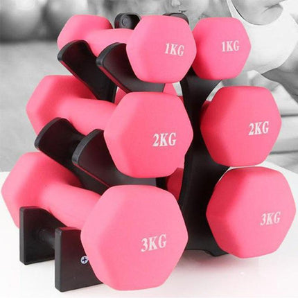 Dumbbell Storage Holder Gym Hand Weight Stand 3-Tier Tree Rack Weights Organizer.