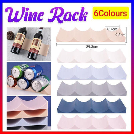 Fridge Organiser Wine Beer Stacking Bottle Rack Kitchen Space Saving Can Holder - White.