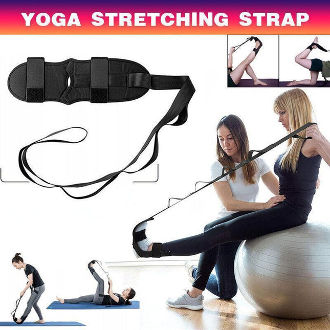 Adjustable Yoga Stretching Strap Foot Leg Trainer for Flexibility and Balance.