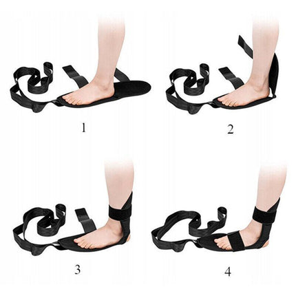 Adjustable Yoga Stretching Strap Foot Leg Trainer for Flexibility and Balance.