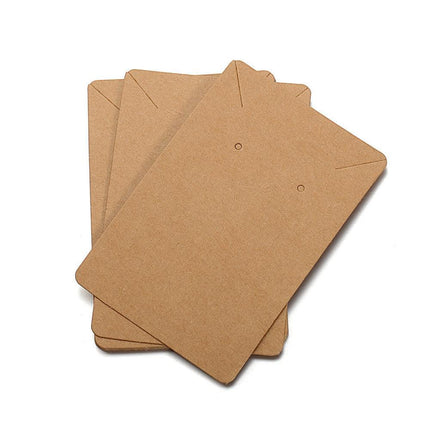 40pcs Jewellery Display Cards Necklace Earring Holder Kraft Paper 6x9cm - Black.