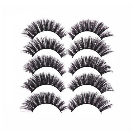 5 Pairs 3D Thick Mink Fake False Eyelashes Natural Long Wispy Makeup Lashes Au - 3D-46.