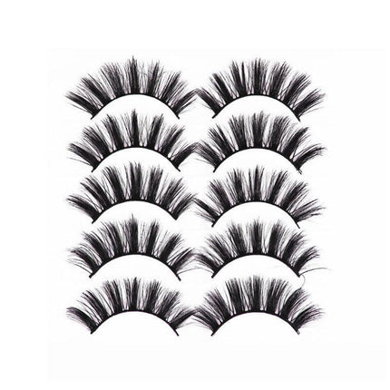 5 Pairs 3D Thick Mink Fake False Eyelashes Natural Long Wispy Makeup Lashes Au - 3D-47.