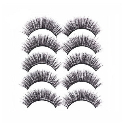 5 Pairs 3D Thick Mink Fake False Eyelashes Natural Long Wispy Makeup Lashes Au - 3D-52.
