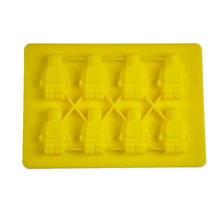 Brick Figure Man Silicone Mold Chocolate Block Cake Mould Ice Cube Tray - Red-Square.