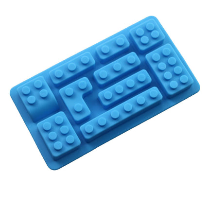 Brick Figure Man Silicone Mold Chocolate Block Cake Mould Ice Cube Tray - Red-Square.