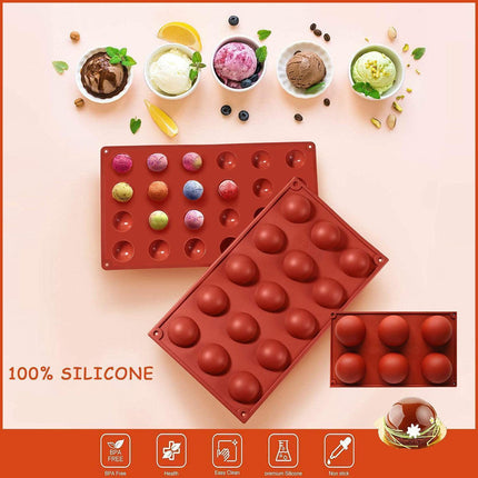 Soap Mold Cake Mould Kitchen Accessories Kitchenware Silicone Gel Baking Tools - 15 semicircle.