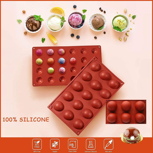 Soap Mold Cake Mould Kitchen Accessories Kitchenware Silicone Gel Baking Tools - 15 semicircle.