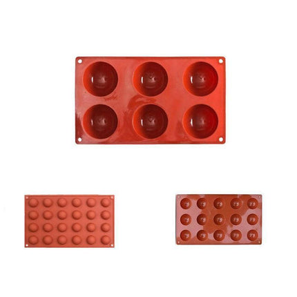 Soap Mold Cake Mould Kitchen Accessories Kitchenware Silicone Gel Baking Tools - 24 semicircle.