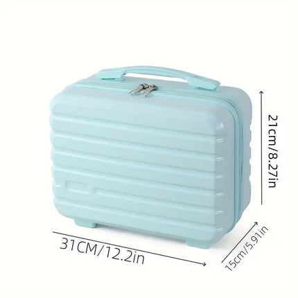 Portable 14 Inch Suitcase Mini Small Travel Storage Hand Gift Box - Blue.