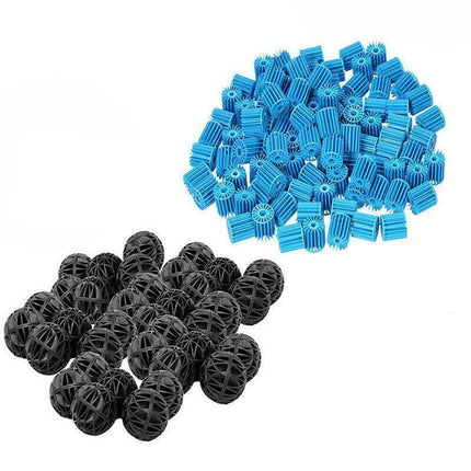 100-300X Bio Balls Aquarium Marine Fish Tank Pond Sump Filter Media Biological - Blue 100PCS.