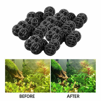 100-300X Bio Balls Aquarium Marine Fish Tank Pond Sump Filter Media Biological - Blue 100PCS.
