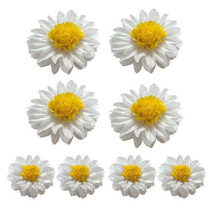 8PCS Sunflower Daisy Paper Flowers 20cm/30cm Wall Hanging Party Room Decoration.