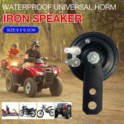 12V Waterproof Motorcycle Horn 105dB Universal Electric Bike ATV Loud Speaker.