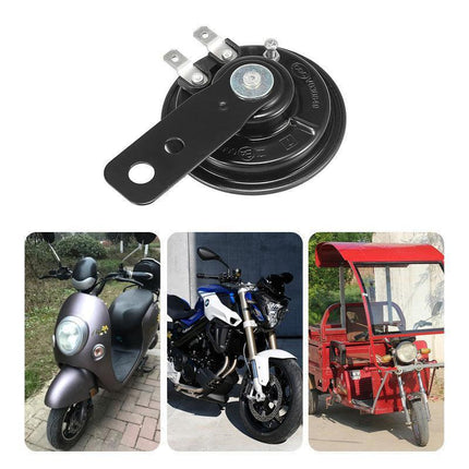 12V Waterproof Motorcycle Horn 105dB Universal Electric Bike ATV Loud Speaker.