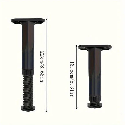 4pcs Adjustable Bed Frame Feet Ribbed Furniture Support Legs Sturdy Foundation.