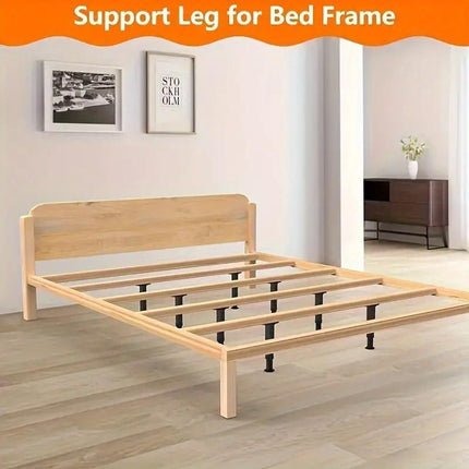 4pcs Adjustable Bed Frame Feet Ribbed Furniture Support Legs Sturdy Foundation.