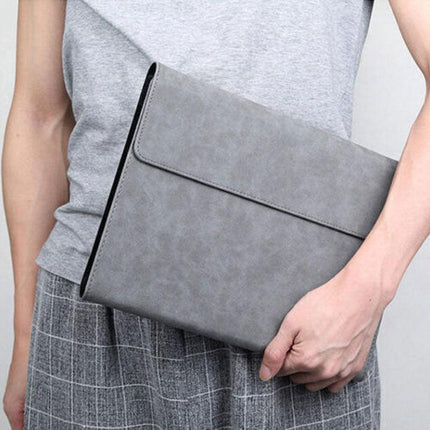 Premium Leather Case Cover Protector For Microsoft Surface Pro 8 - Light Grey.
