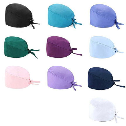 100% Cotton Unisex Surgical Scrub Cap for Doctors & Nurses - Blue.