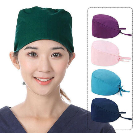 100% Cotton Unisex Surgical Scrub Cap for Doctors & Nurses - Purple.