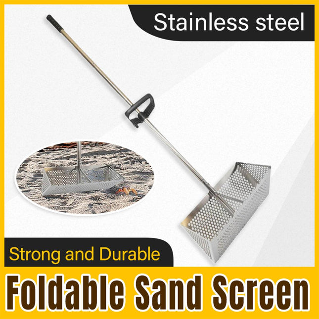 Stainless Steel Sand Screen Collapsible Beach Screen Crab Trap Fishing Gear.