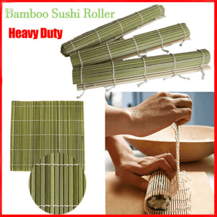 Heavy Duty Bamboo Sushi Mat Rice Roller Roll Maker Tool Diy Kit Mold Kitchen Au.