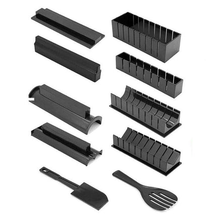 13Pcs Diy Sushi Maker Making Kit Rice Roller Mold Set For Beginners Kitchen Tool.