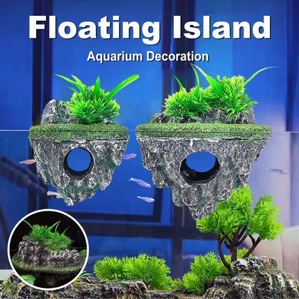 Fish Tank Aquascape Hoverstone Decoration Natural Rock Landscaping for Aquarium - L.