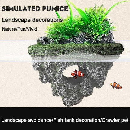 Fish Tank Aquascape Hoverstone Decoration Natural Rock Landscaping for Aquarium - L.