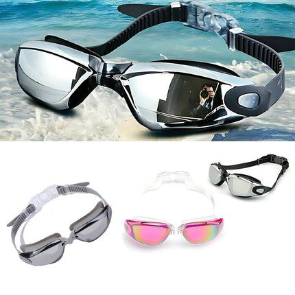 Unisex Swimming Goggles Waterproof Anti Fog Adjustable Swim Glasses for Men Women - Purple.