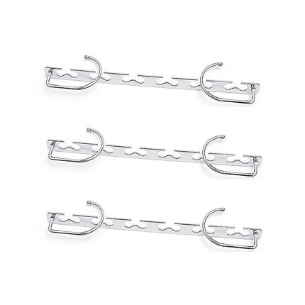 Clothes Hanger Space Saving Hook Folding Wardrobe Multipurpose Rack Coat Pants - 6PCS.